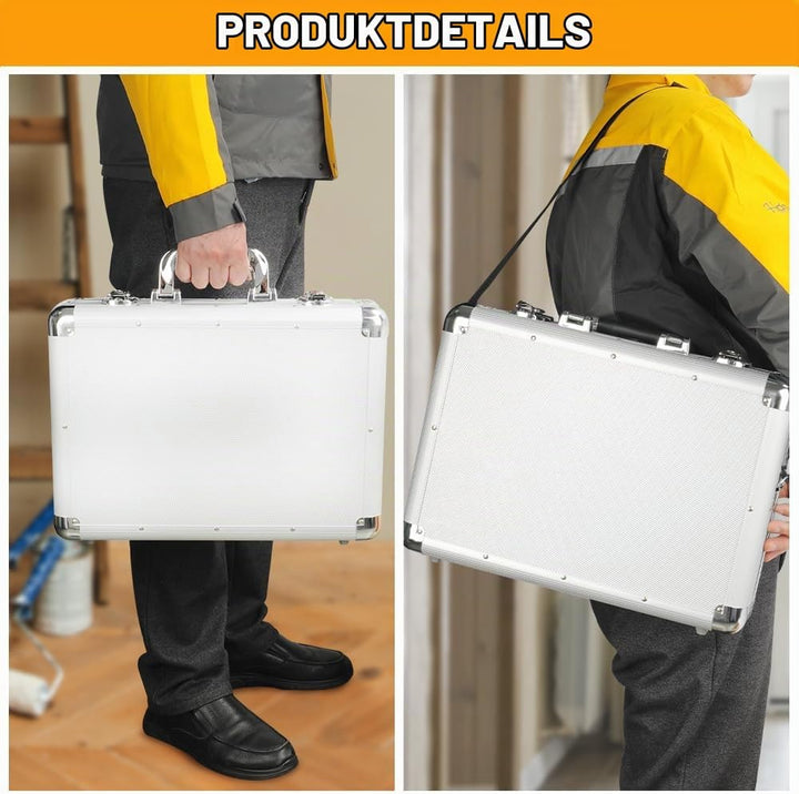 Hoteche Alu Werkzeugkoffer leer,42.5 * 30.5 * 12.5cm,Profi Alu Koffer