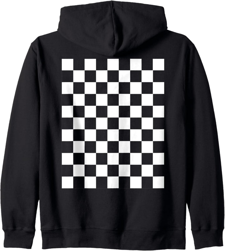 Klassisches weisses kariertes Muster-Schachbrett-Design Kapuzenjacke