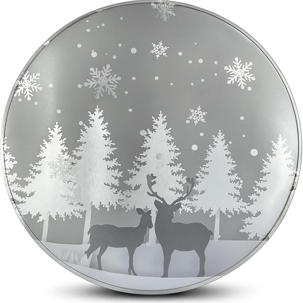 khevga Keksdose Weihnachten Blech Plätzchendose Set (flach, silber), silber