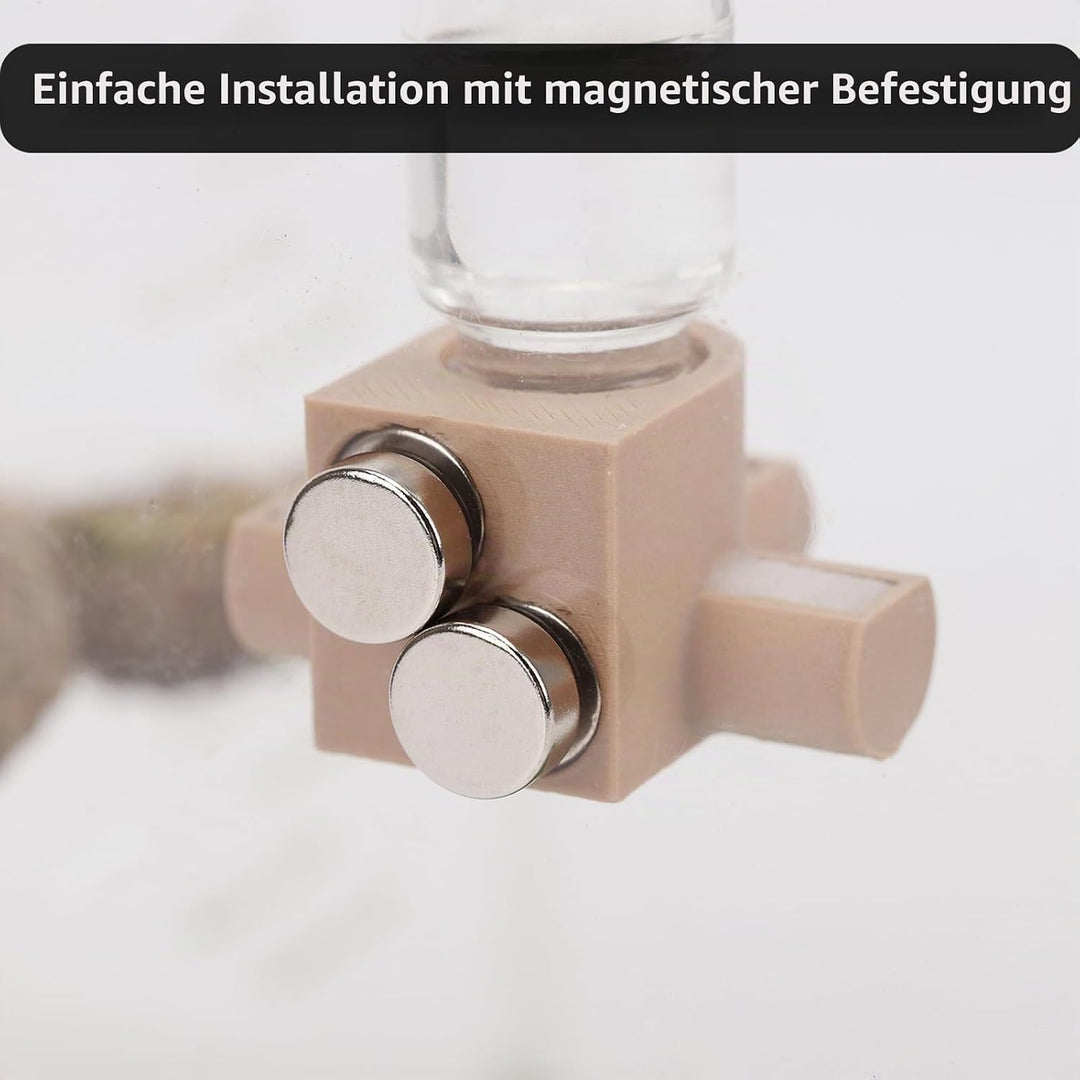 Springspinnen-Wasserspender, magnetischer Futterspender zum Aufhängen, geeignet für Springspinnen, V