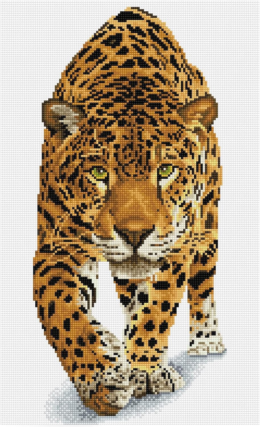 DIAMOND DOTZ 2591787 Original 5D Diamond Painting Squares Set, Leopard, DIY Diamant-Malerei-Kit mit