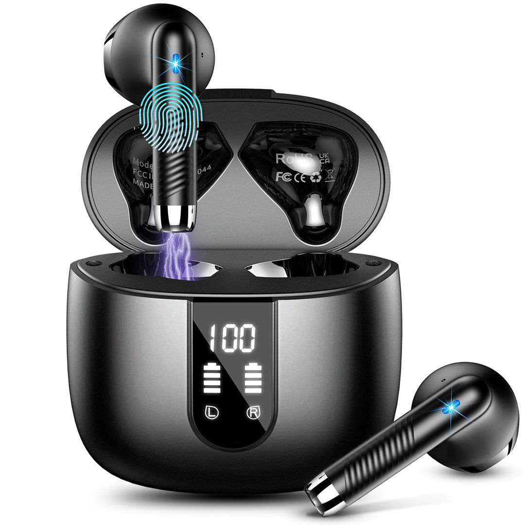 Bluetooth Kopfhörer, In Ear Kopfhörer Kabellos Bluetooth 5.3 Kabellose Kopfhörer mit 4 Mic, 2023 Neu