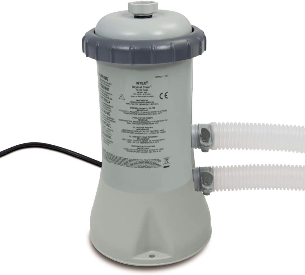 Intex Krystal Clear Cartridge Filter Pump - Pool Kartuschenfilteranlage - 600 L/H - 12V 600 M3/HR Si