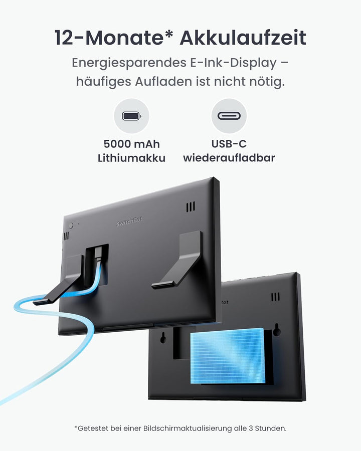 SwitchBot E-Ink Home Dashboard 2-in-1, Wetterstation WLAN mit Matter Hub 2 in 1 Combo, 2 in 1 Combo