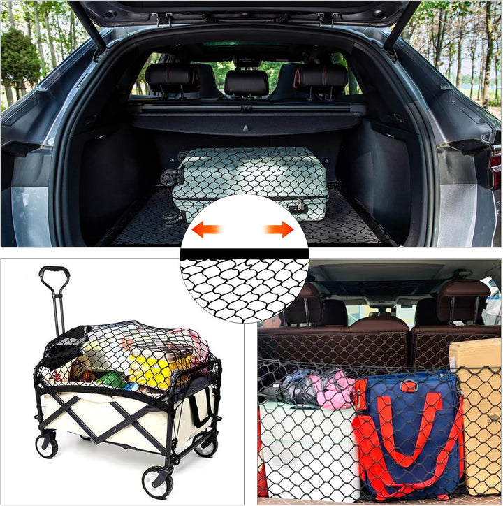 Hundegitter Auto Kofferraum Netz doppellagig, Kofferraumnetz Hunde, Kofferraum Trenngitter, Hundenet