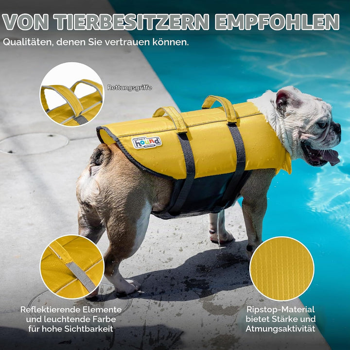 Outward Hound Granby Splash Yellow Hundeschwimmweste, Grösse M gelb Medium, gelb Medium (Chest Girth