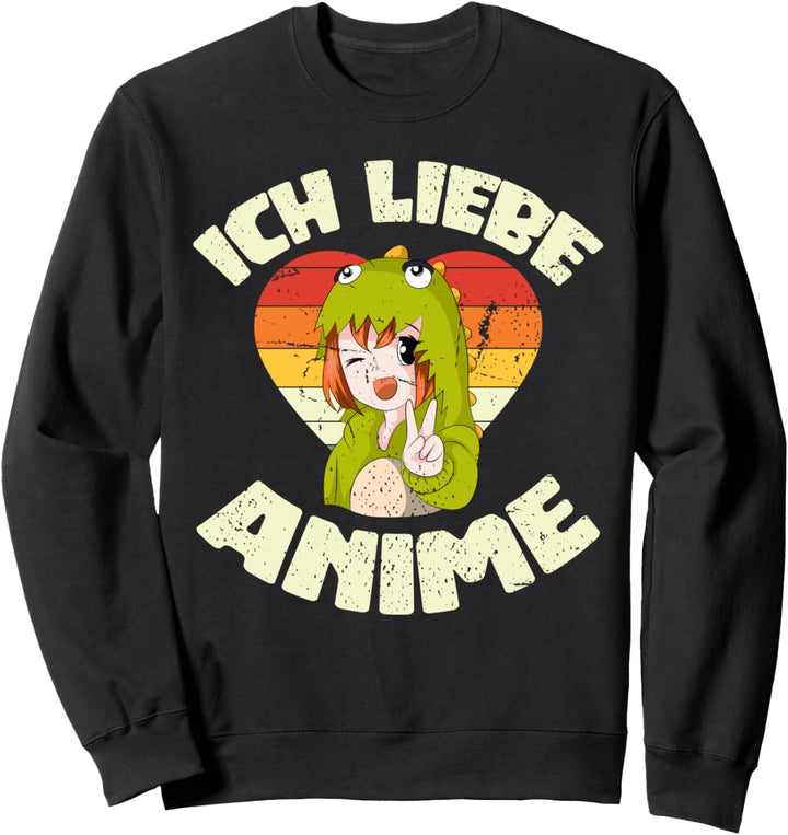 Ich liebe Anime Manga Kostüm Japanischer Otaku Anime Sweatshirt