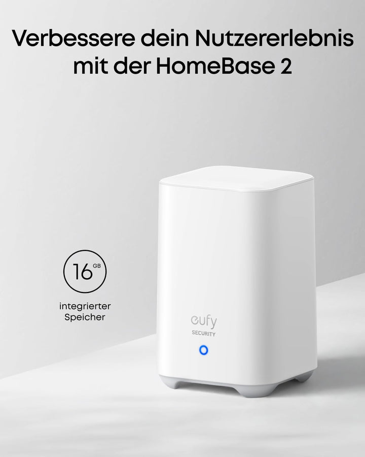 eufy Security eufyCam E40 2-Kamera-Set mit Homebase 2, kabellose 2K Solarkamera für aussen, mit inte