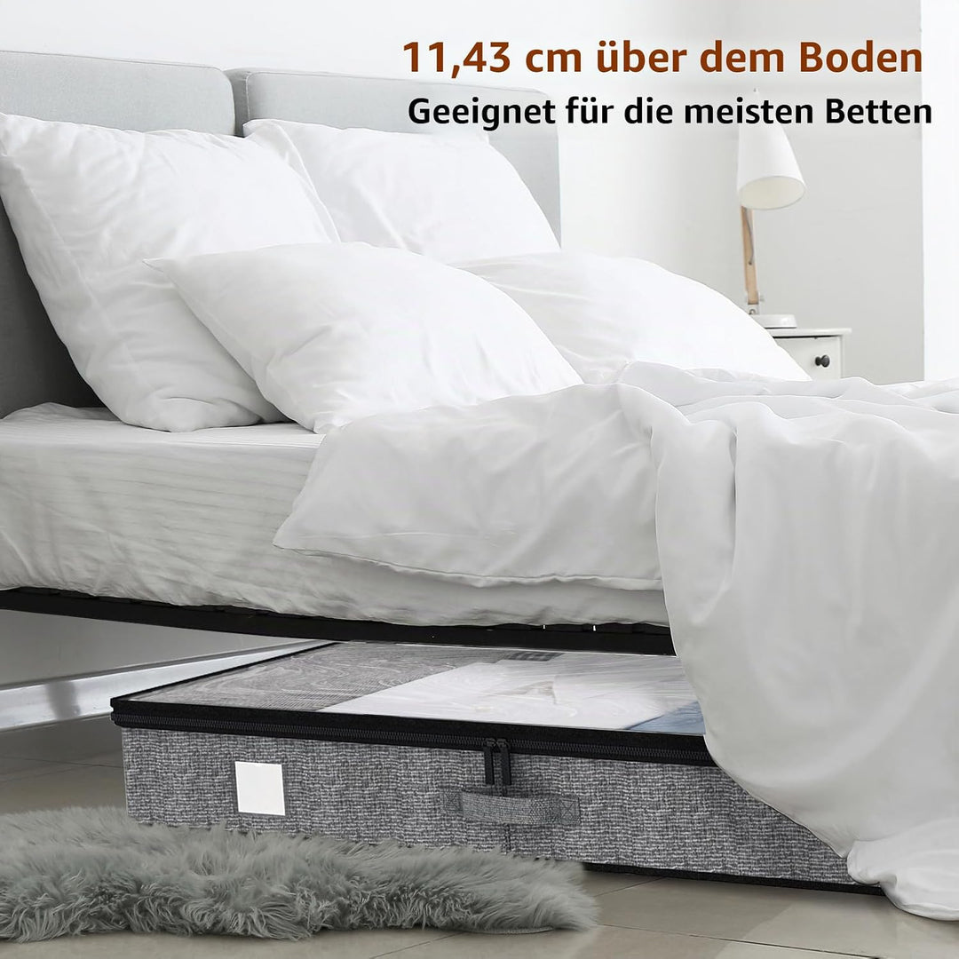 Fixwal Unterbett-Aufbewahrungsbehälter, unten 11,4 cm, niedriges Profil, Unterbett-Organizer, Kleide
