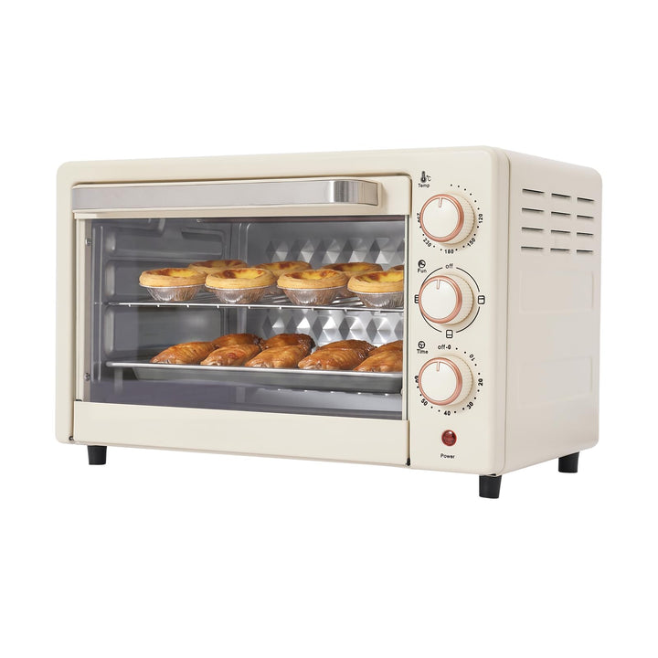Mini Backofen &amp; 22L Minibackofen Temperatur und Zeit Einstellbar mit Grillpfanne &amp; Grillrost, 1000W