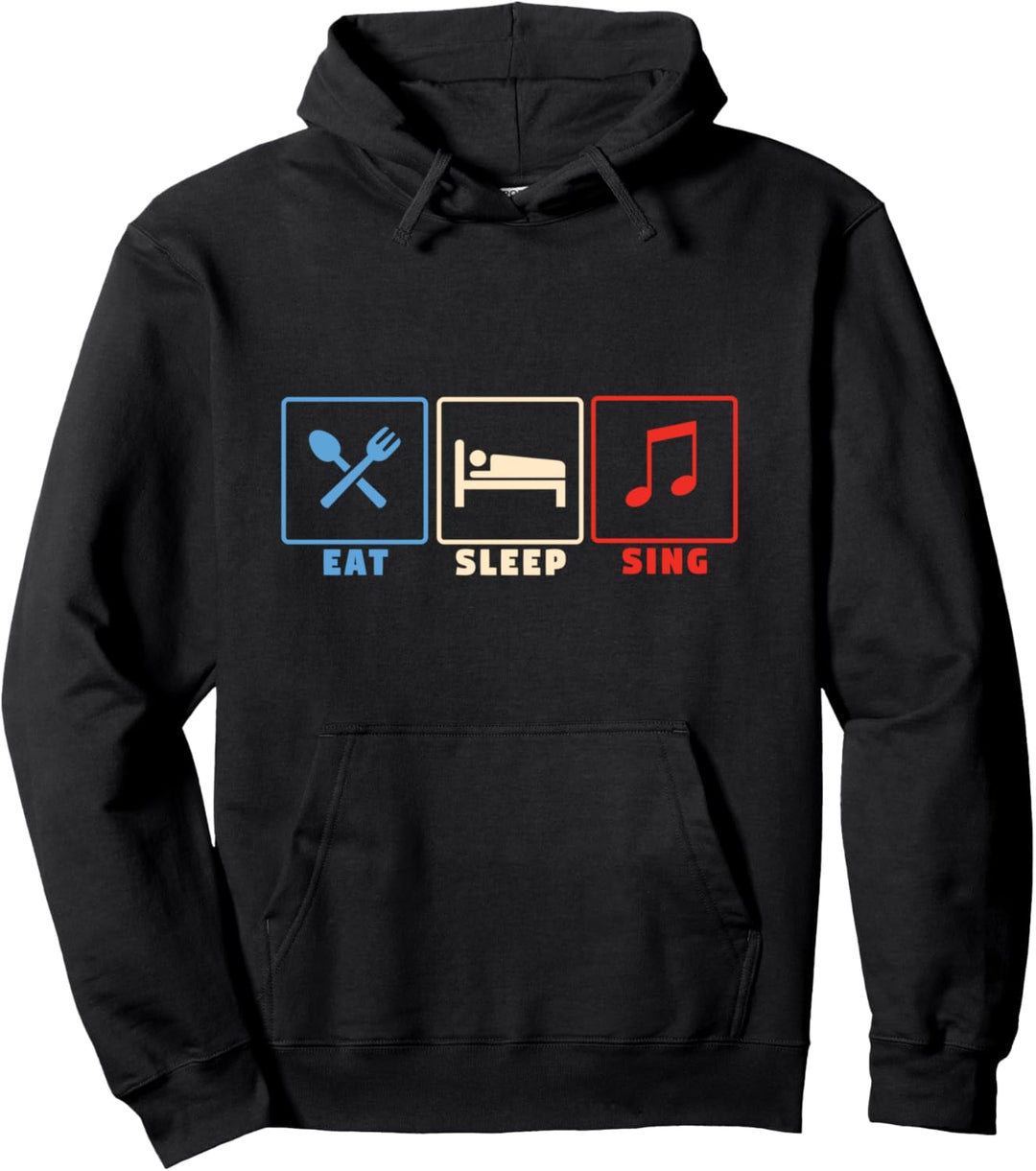 Eat sleep sing karaoke night singer Pullover Hoodie