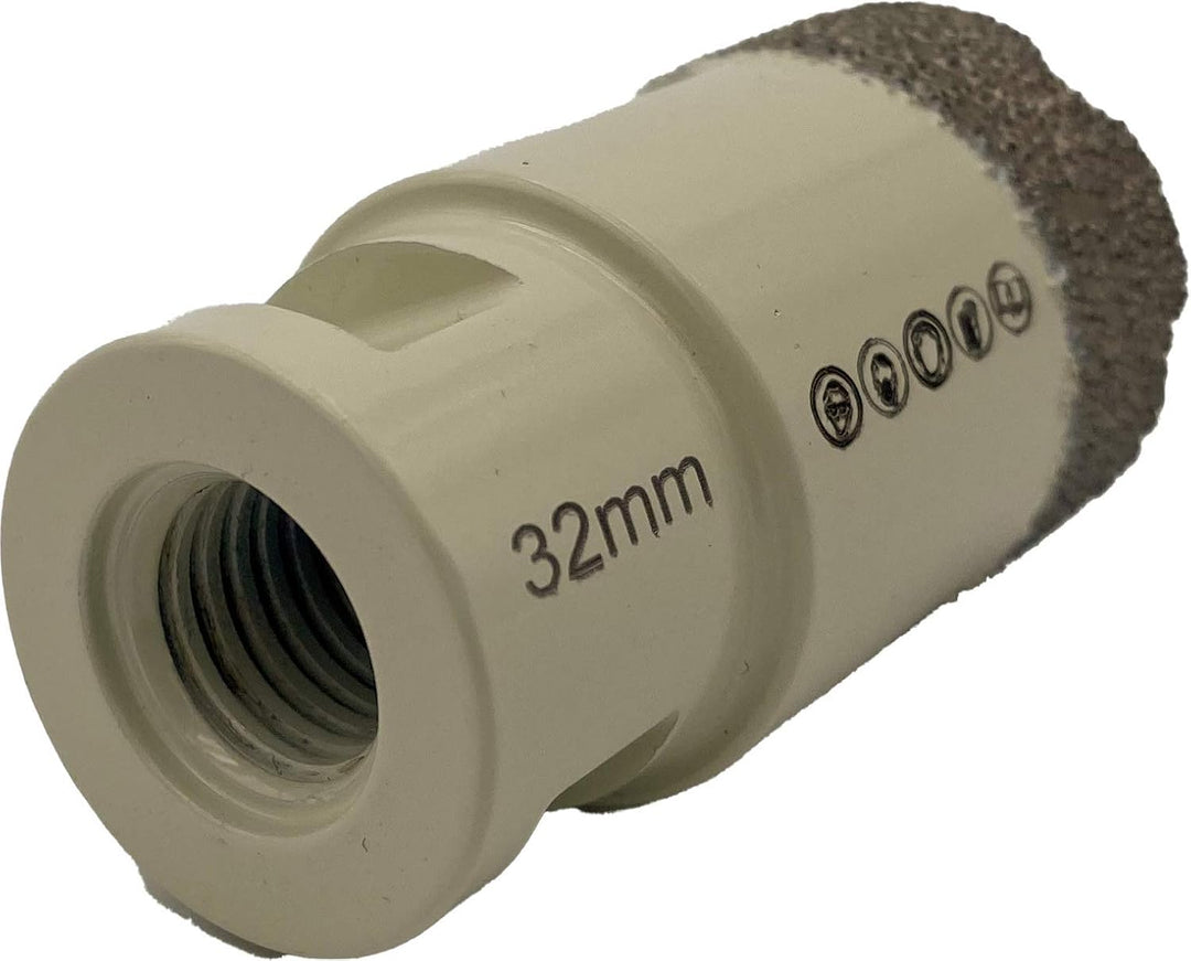 Dr. Diamond Premium Fliesenbohrer Fliese Feinsteinzeug 32 mm x M14 für Winkelschleifer (32 mm), 32 m