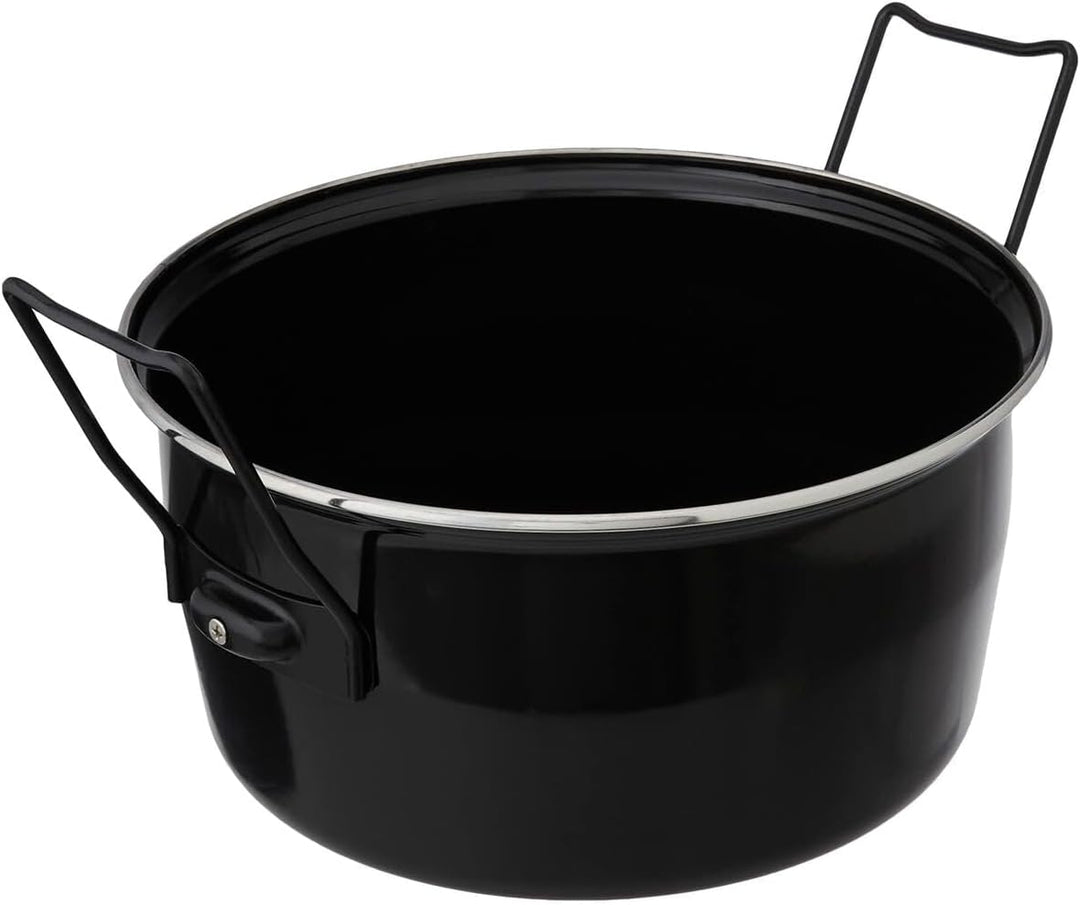 Baumalu - Fritteuse aus emailliertem Stahl Schwarz Abmessungen 28 cm mit Edelstahlkorb - für alle He