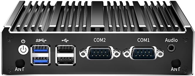 Lüfterloser Mini-PC, Industrie-PC, Mini-Computer Dual Core N2840, 4K HD + VGA, 2Gigabit Ethernet, US