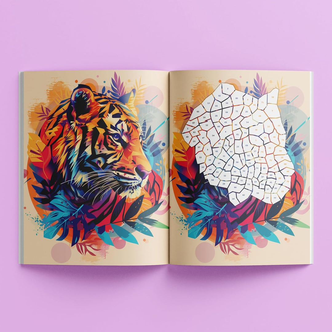 Hinkler Art Maker Sticker Mosaik Erstaunliche Tiere - Malen nach Aufkleber - Stickerbuch Erwachsene