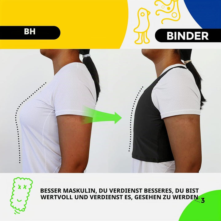 Wonababi Brust Binder für Transgender, Trans Binder mit Racerback Brust Binder für Cosplay FTM Binde