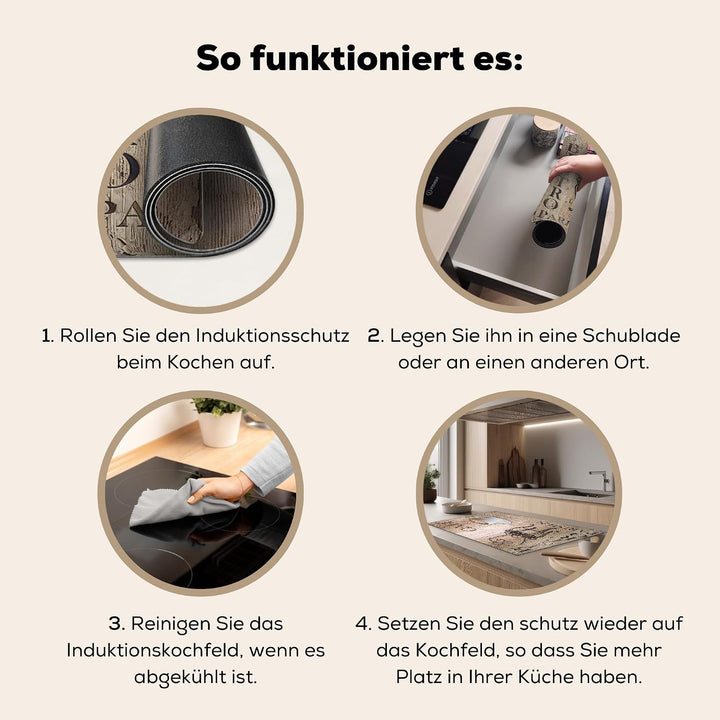 KitchenYeah© Herdabdeckplatte Einteilig Abdeckplatten Cerankochfeld Cafe 51.6L x 89.6B cm, Cafe 51.6