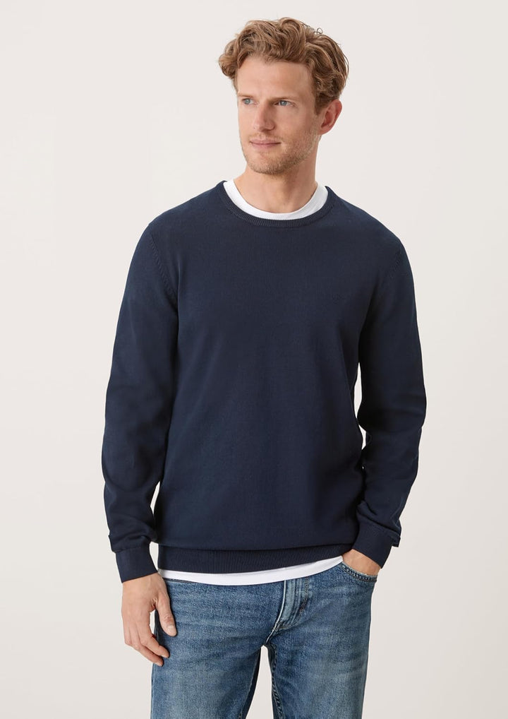 s.Oliver Herren Pullover mit Logo-Stickerei L Blau(5978), L Blau(5978)