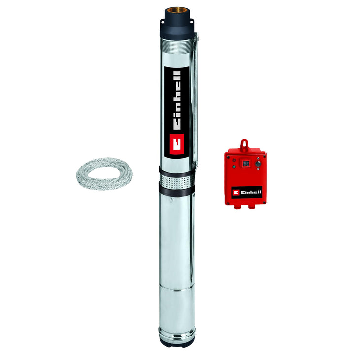 Einhell Tiefbrunnenpumpe GC-DW 1300 N (1300 W, 5.000 l/h max. Fördermenge, 20m max. Eintaucht., Edel