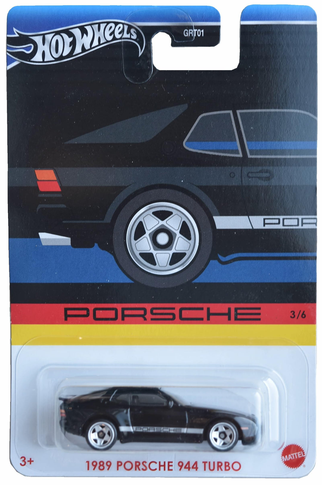 Mattel Hot Wheels 1989 Porsche 944 Turbo, Porsche Serie 3/6 [Schwarz]