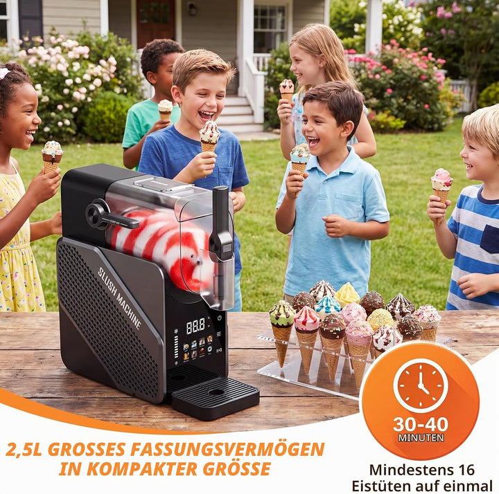 Slush Maschine slushie maschine2.5L Softeismaschine Zuhause für 7 Programme