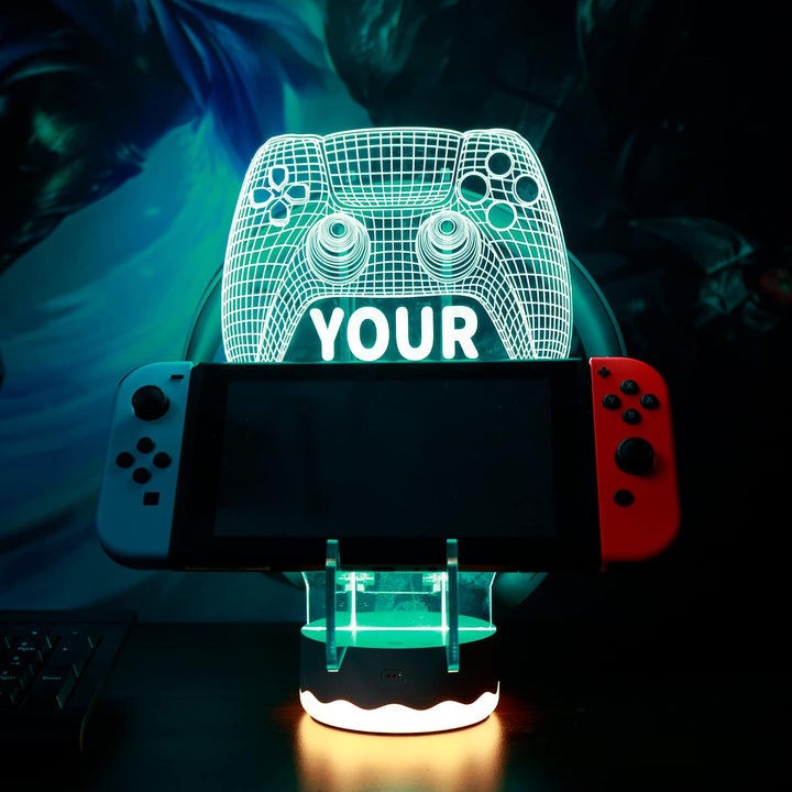 YuanDian Personalisierte Licht bis Kopfhörer-Controller-Halter, 16 Farben 3D-LED-Leuchten Gamepad St