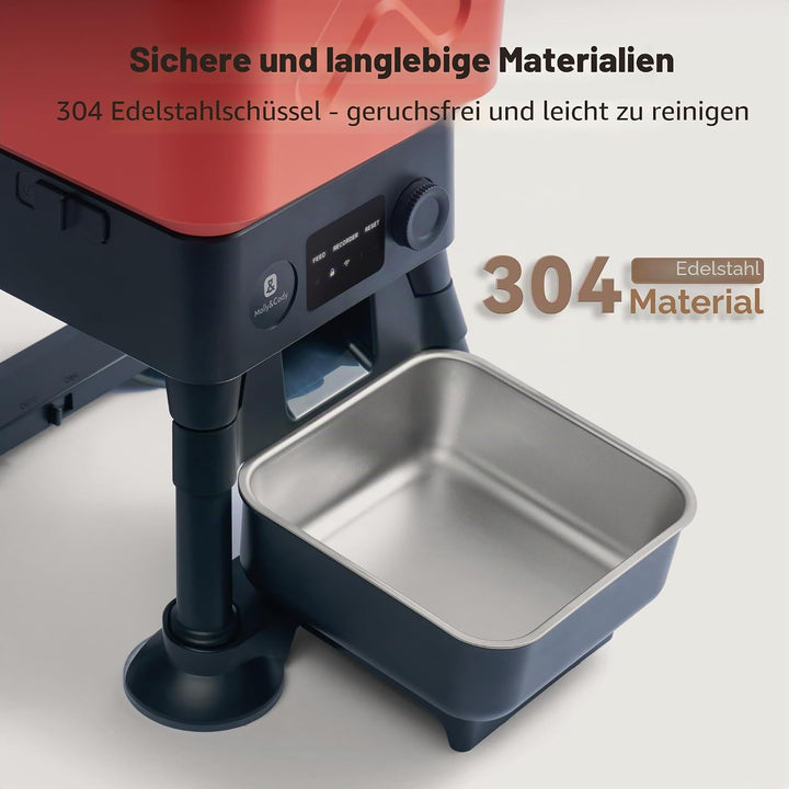 Automatischer Futterspender für grosse Hunde, 14 l Fassungsvermögen, Fernfütterung, Anti-Blockage-Sy