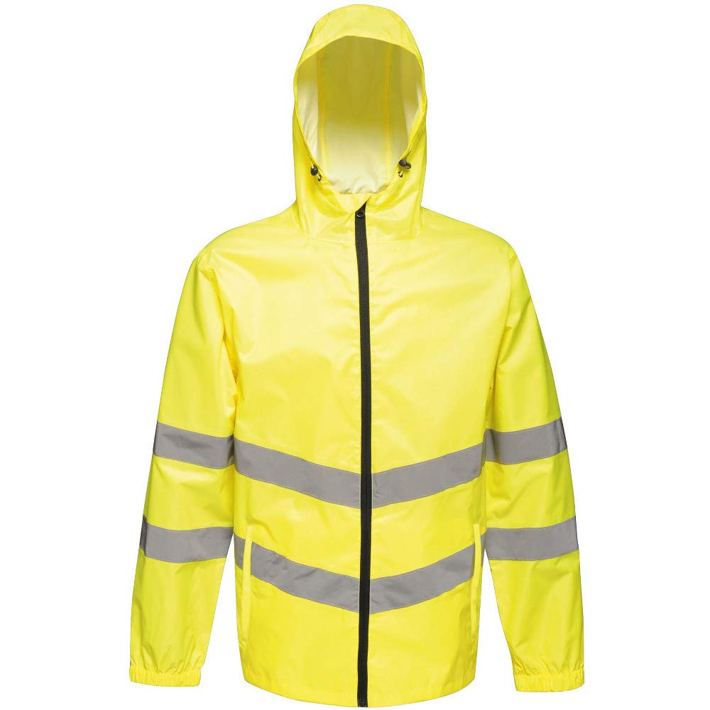 Regatta TRW497 20090 professionelle Warnschutzjacke, wasserfest und winddicht, verstaubar, Gelb, Grö