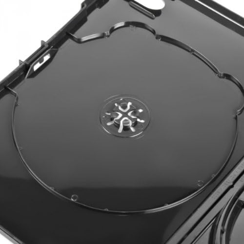 Amaray DVD Doppelhüllen, 15 mm, Maschinen-pack-Qualität, Schwarz, 50 Stück