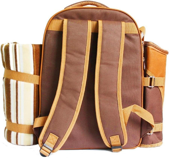 apollo walker 4 Personen Picknick Rucksack Picknick Rucksack Tasche Hamper Cooler Bag mit Geschirr S