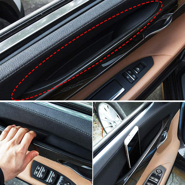LIMBQS Schwarze Türgriffabdeckung für BMW 7er, Innentürgriffabdeckungen für BMW F01 F02 730 740 750