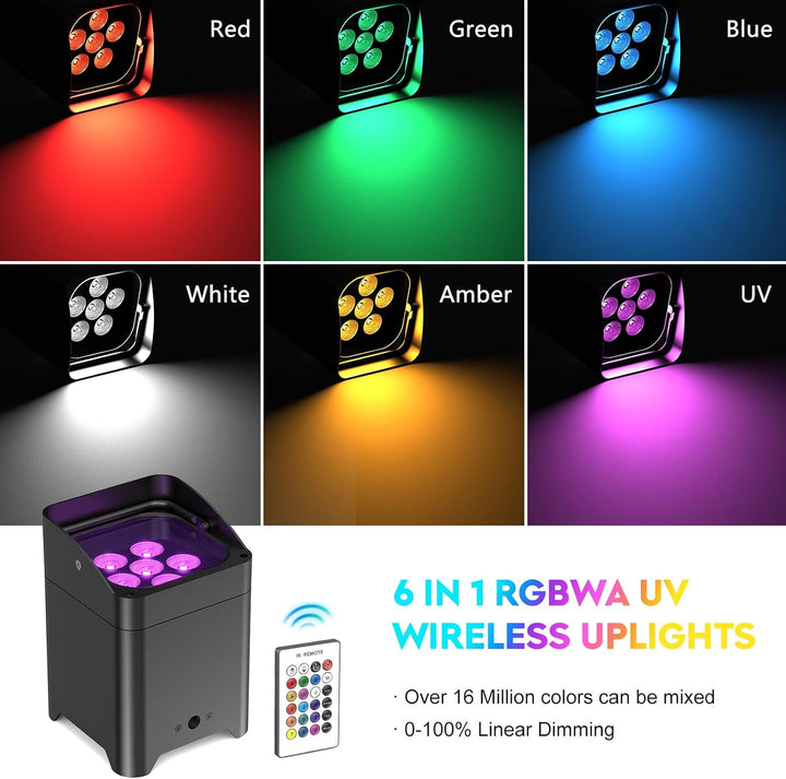 PUZILOZA 200W COB+RGB led par Scheinwerfer Strahler, 3PCS 1800K Goldene LED-Lampe dj licht mit 50.00