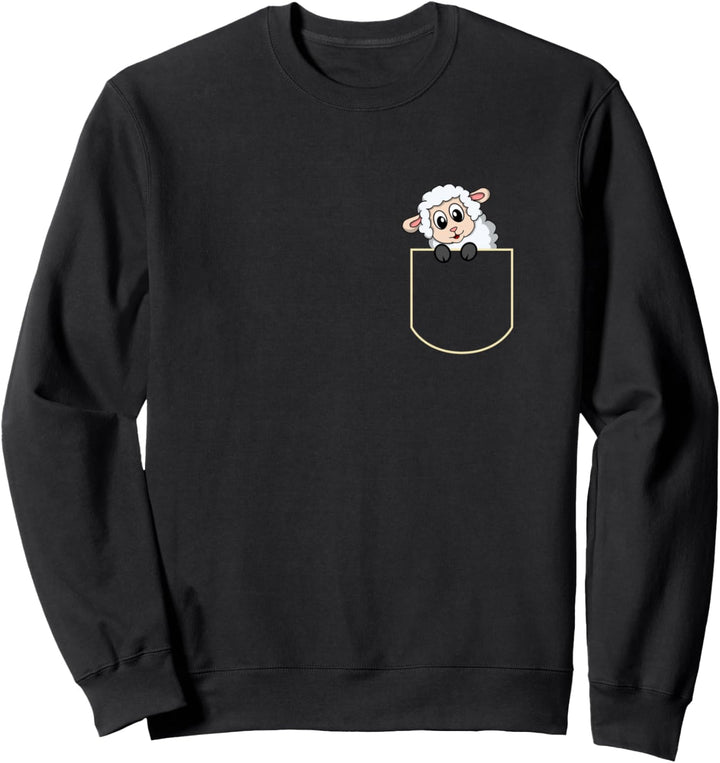 Lustiges Schaf In Der Brusttasche Geschenk Lamm Pocket Sweatshirt