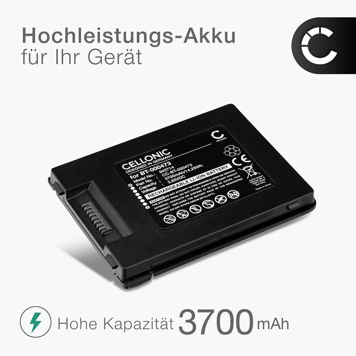 CELLONIC, Barcode-Scanner Akku kompatibel mit BT-000473, Zebra TC22, TC27 (3700mAh, 3.85V)