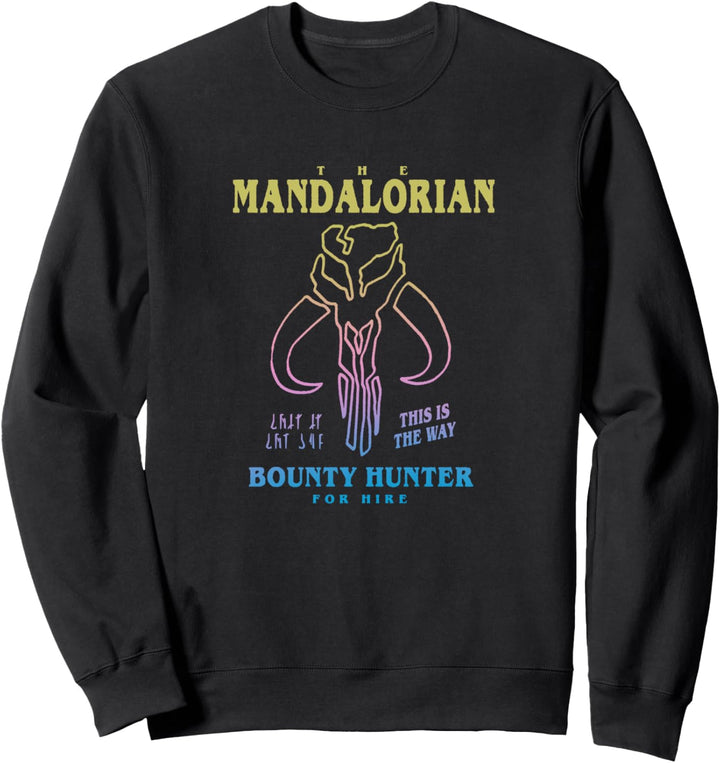Star Wars: The Mandalorian Bounty Hunter Logo Outline Sweatshirt