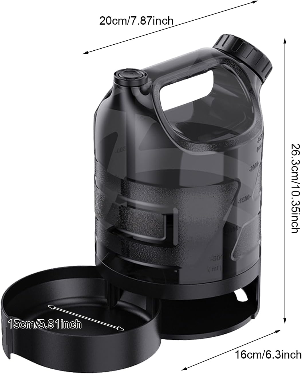 Hundetrinkflasche 2500ml Tragbare Wasserflasche für Hunde unterwegs