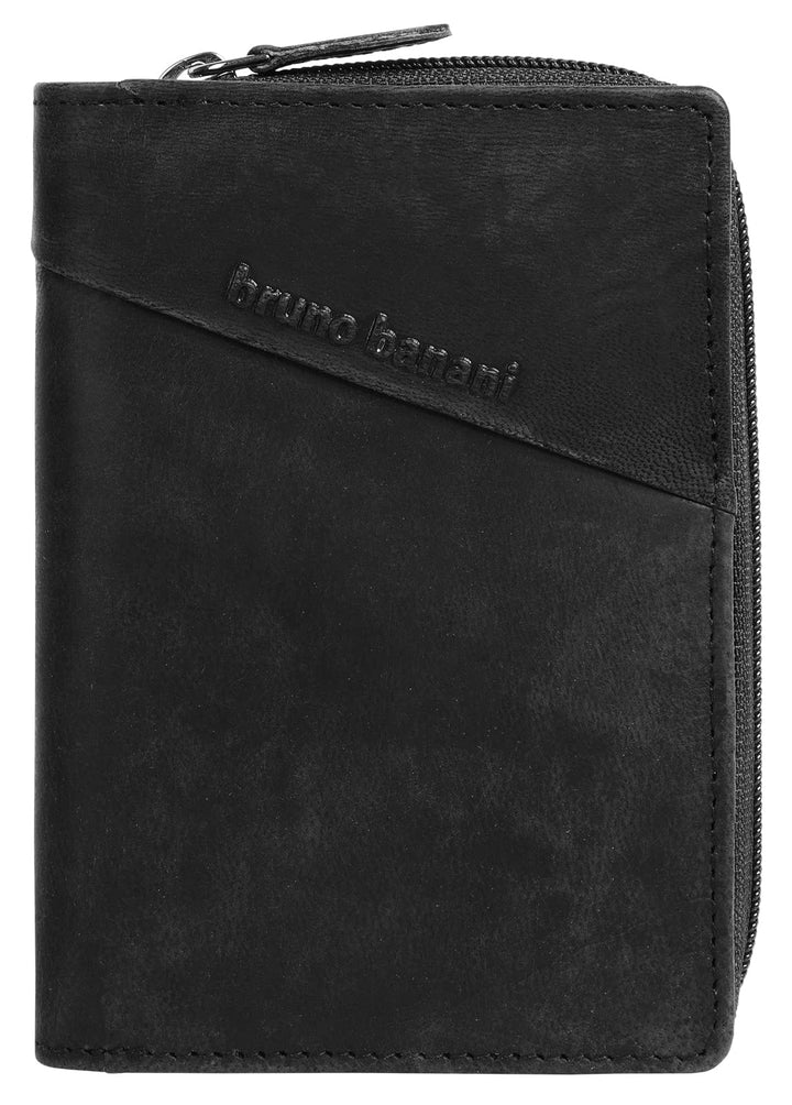 bruno banani Geldbörse Echt Leder schwarz Damen - 021338, Schwarz