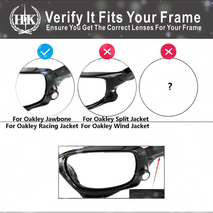 HKUCO Red/Titanium Polarized Replacement Lenses plus Red Earsocks Rubber Kit For Oakley Racing Jacke