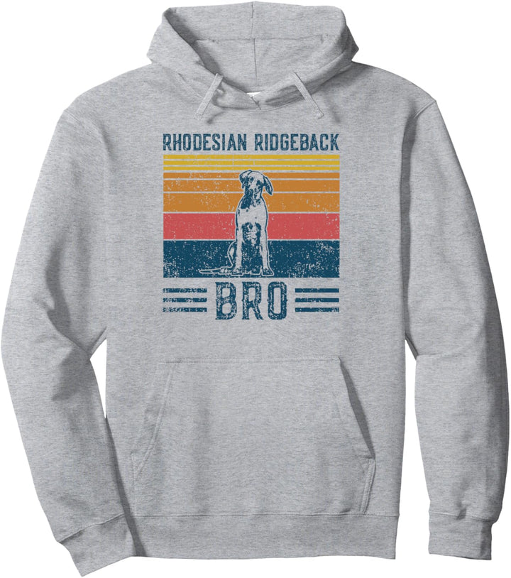 Hund Ridgeback Bro - Vintage Rhodesian Ridgeback Bro Pullover Hoodie