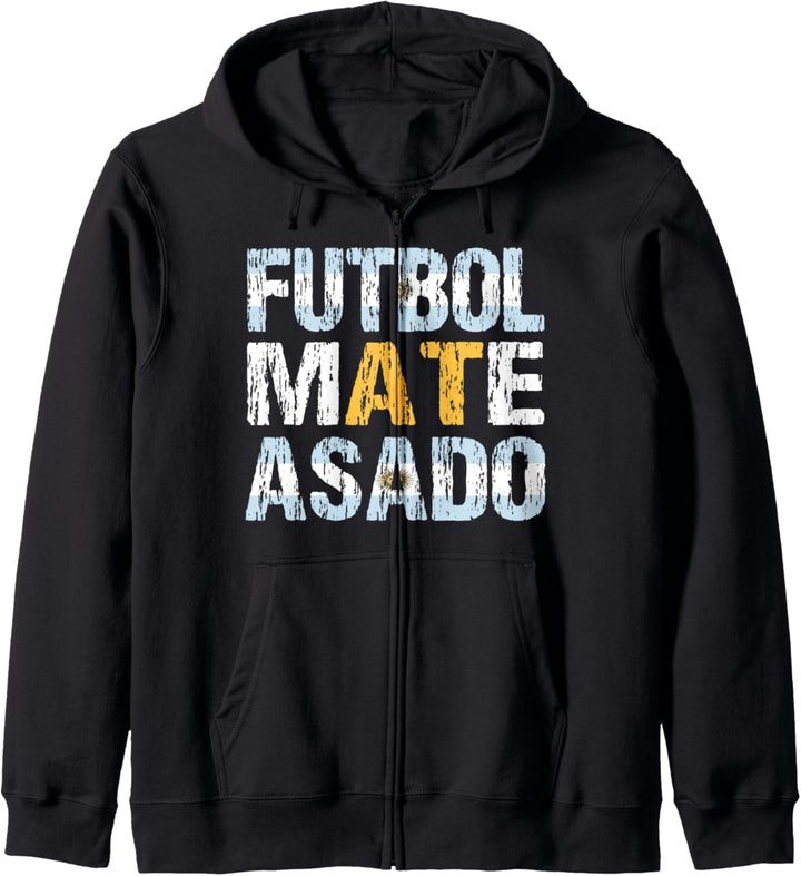 Futbol Mate Asado Funny Argentinian Pride Argentina Kapuzenjacke