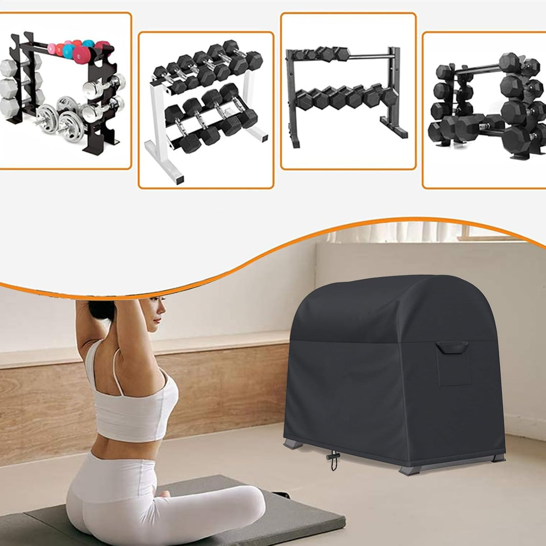 Dumbbell Weight Rack Cover, Dumbbell Holder Protective Blanket, 40.16x25x35.04 in Waterproof Oxford