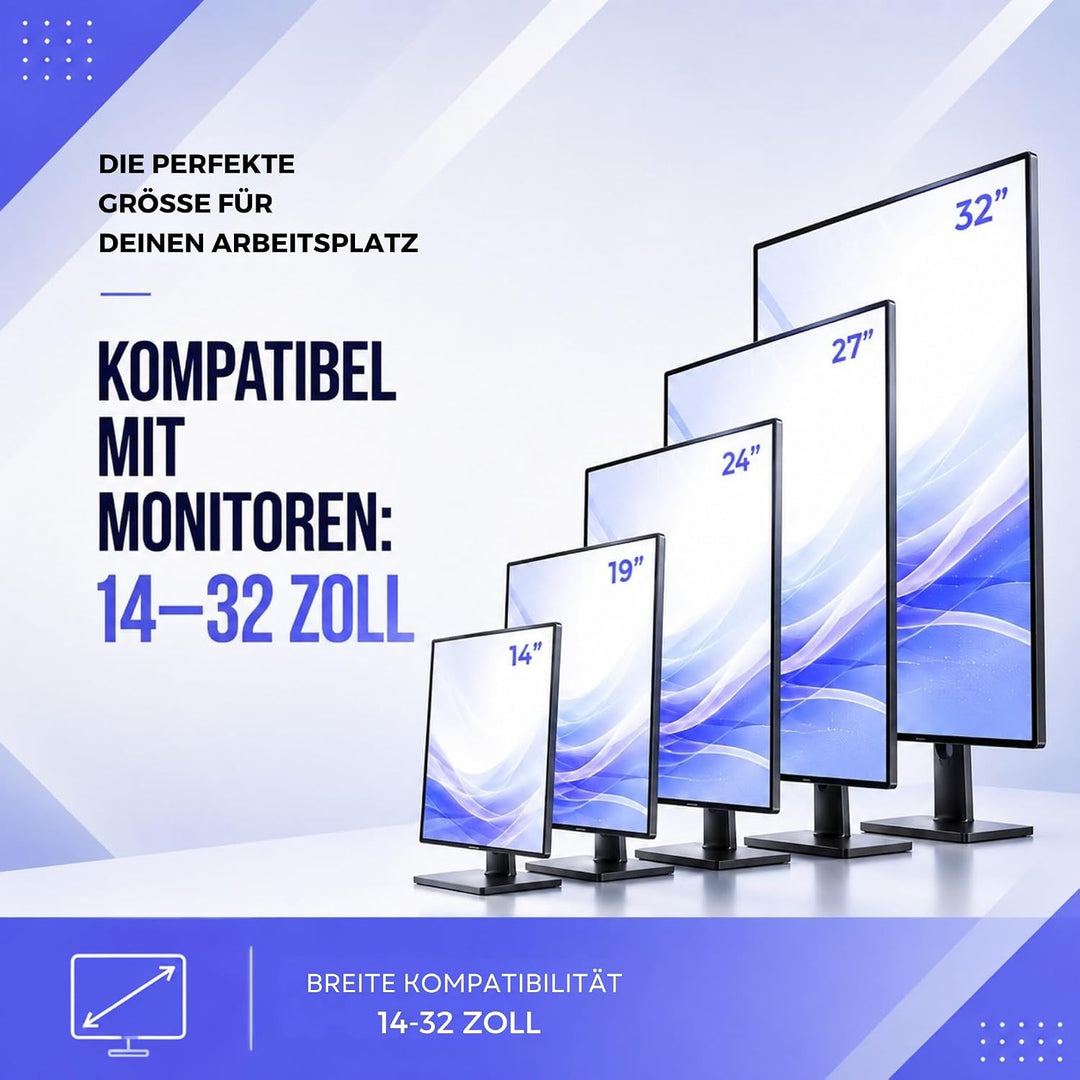 Monitor Halterung 3 Monitore für 14 bis 32 Zoll 360° Beweglichkeit