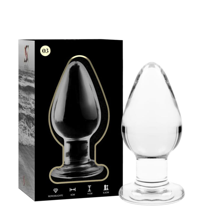 Model 3 ANAL Plug Borosilicate Glass 11 X 5 cm TRANSPARENT, 8435566042072