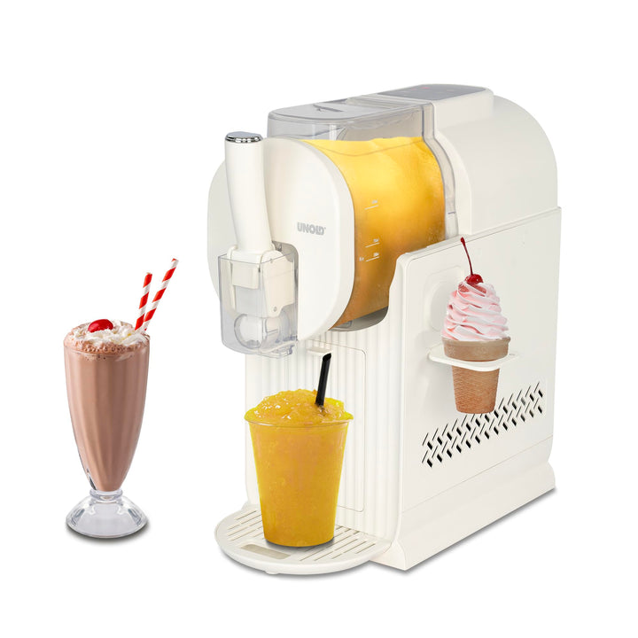Unold 2in1 Slush- &amp; Softeismaschine Sofia in Creme | mit leiser Kompressor Kühlung, 5 Programme, 2L