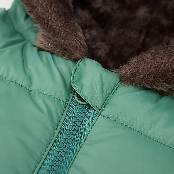 Baby Winter Fleece Mantel Kinder Jungen Jacke Outwear Mädchen Gepolstert Kleidung 2-3 Jahre Grün, 2-