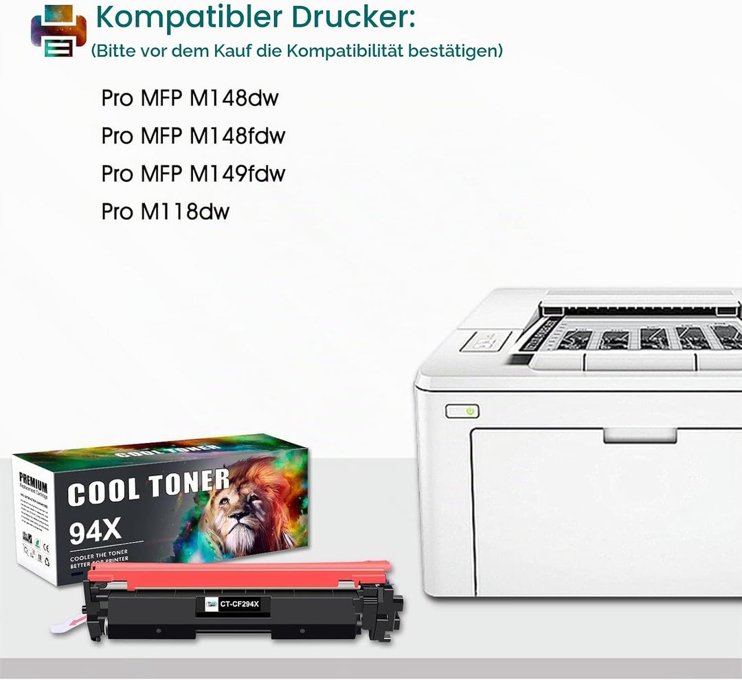 Cool Toner Kompatibel Tonerkartusche als Ersatz für HP 94X 94A CF294X CF294A Laserjet Pro MFP M148dw