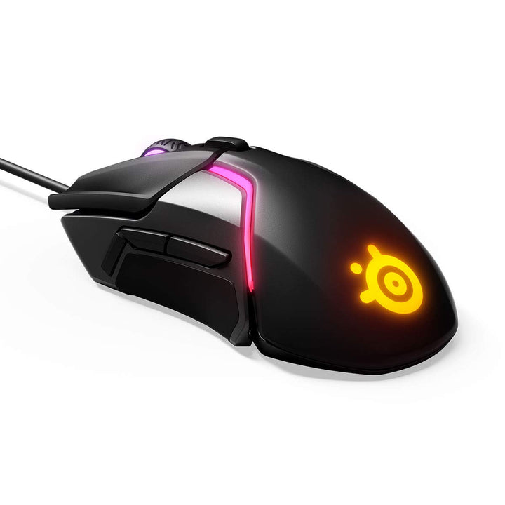 SteelSeries Rival 600 Gaming Maus, OLED-Display, Taktile Alarmierung, 16000 CPI, multicolor – schwar