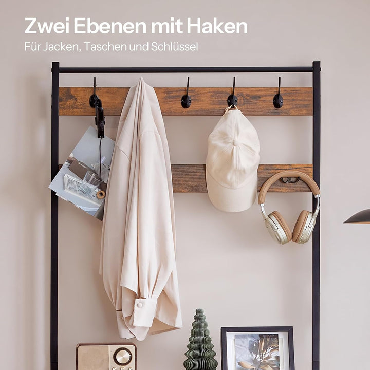 HOOBRO 20 cm schmaler Garderobenständer, Garderobe, Kleiderständer