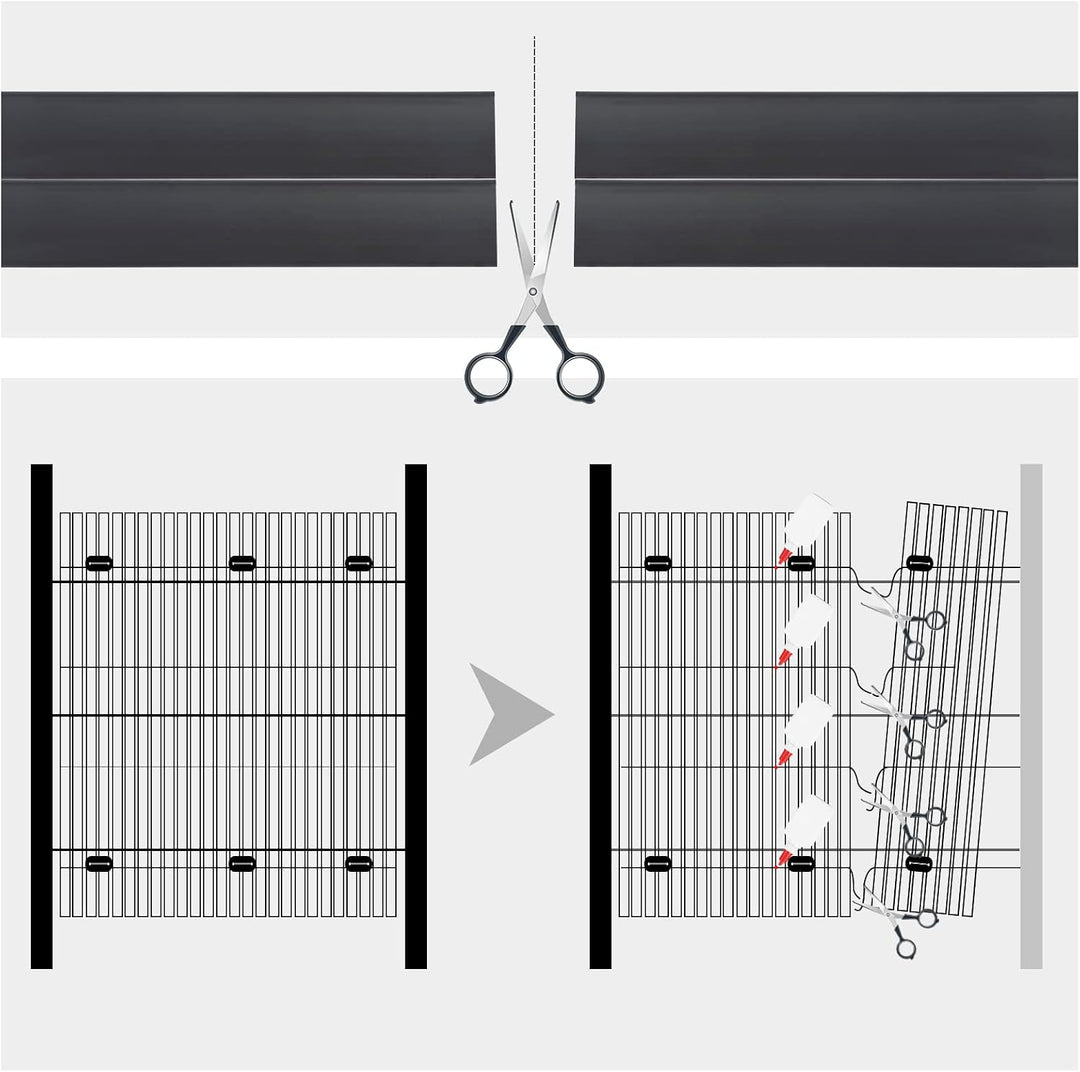 WOLTU PVC Sichtschutzmatte 500x90cm, Wetterfester Sichtschutzzaun UV-beständig für Optimale Privatsp