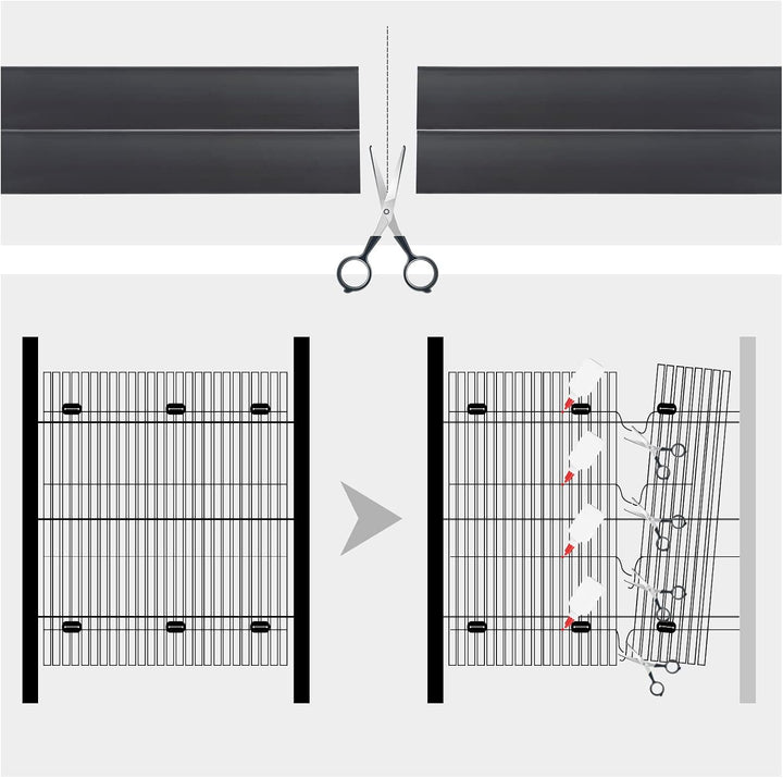 WOLTU PVC Sichtschutzmatte 500x90cm, Wetterfester Sichtschutzzaun UV-beständig für Optimale Privatsp